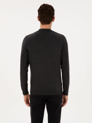 پلیور مردانه خاکستری تیره پیرکاردین