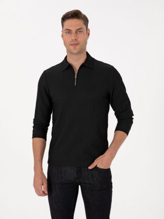 سویشرت مردانه مشکی پیرکاردین