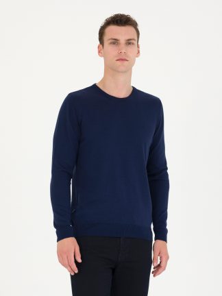 پلیور مردانه آبی لاجوردی روشن پیرکاردین