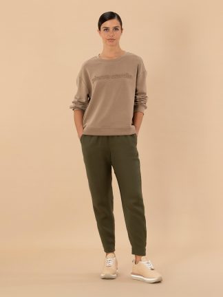 شلوار پارچه ای زنانه خاکی روشن پیرکاردین
