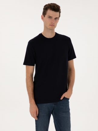 تی شرت مردانه سرمه ای پیرکاردین