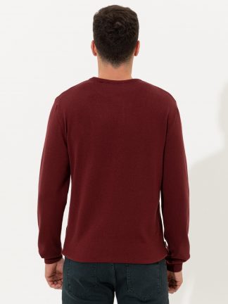 پلیور مردانه زرشکی پیرکاردین