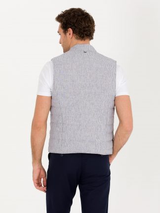 جلیقه مردانه خاکستری روشن کاشارل