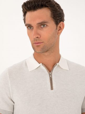 پلیور مردانه خاکستری روشن کاشارل