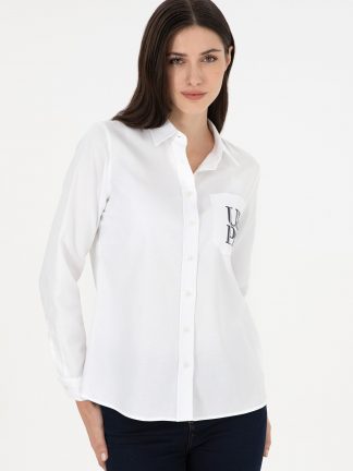 شومیز زنانه سفید یو اس پولو