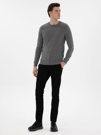 پلیور مردانه خاکی ملانژ پیرکاردین