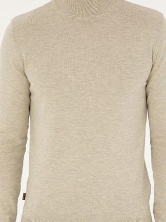 پلیور مردانه کرم ملانژ پیرکاردین