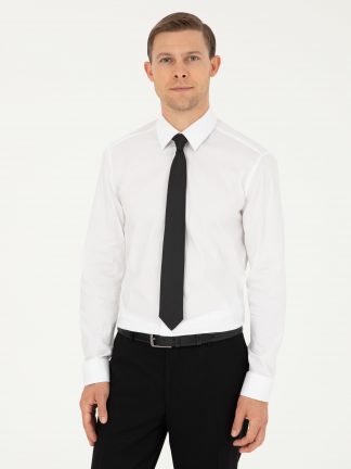 پیراهن رسمی مردانه سفید کاشارل