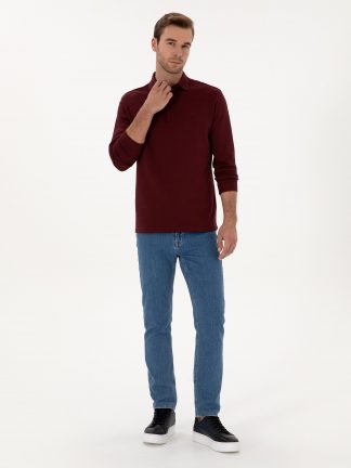 سویشرت مردانه زرشکی کاشارل