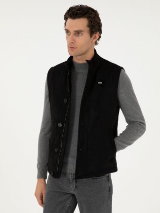 جلیقه مردانه مشکی کاشارل