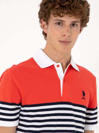 پولوشرت مردانه قرمز یو اس پولو