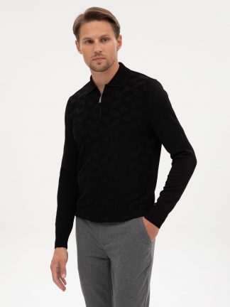 پلیور مردانه مشکی پیرکاردین