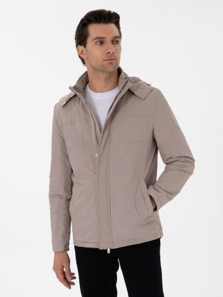 کاپشن مردانه طوسی کاشارل