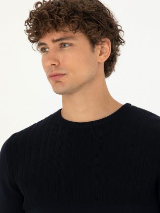 پلیور مردانه سرمه ای پیرکاردین