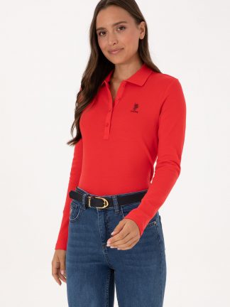سویشرت زنانه قرمز یو اس پولو