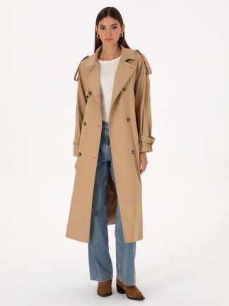 بارانی زنانه بژ پیرکاردین