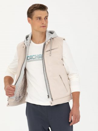 جلیقه مردانه سفید کاشارل