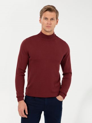 پلیور مردانه زرشکی پیرکاردین