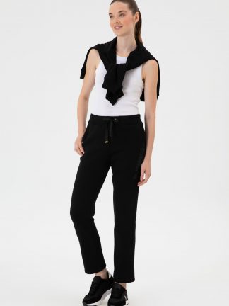 شلوار راحتی زنانه مشکی یو اس پولو