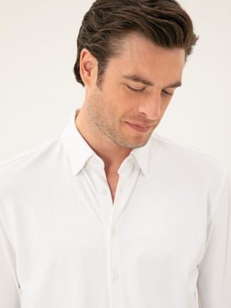 پیراهن مردانه سفید کاشارل