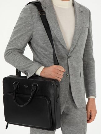 کیف مردانه مشکی کاشارل