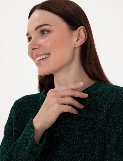 پلیور زنانه سبز تیره پیرکاردین