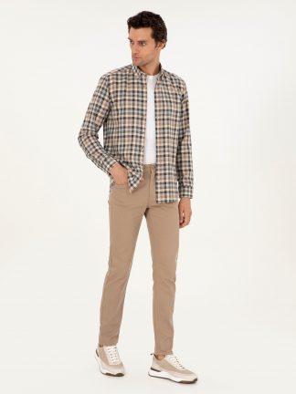 پیراهن مردانه قهوه ای کاشارل