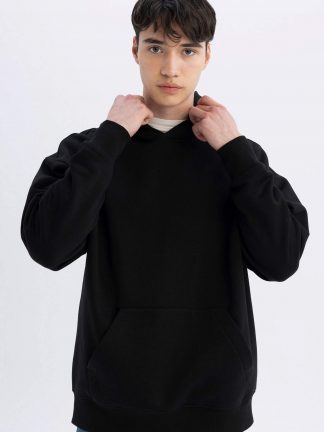 هودی مردانه مشکی دفکتو