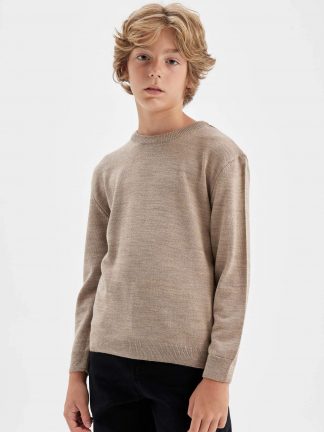 پلیور پسرانه بژ دفکتو