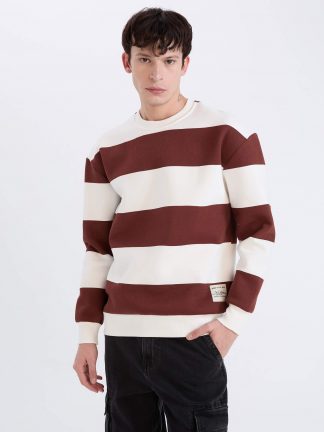 سویشرت مردانه قهوه ای دفکتو