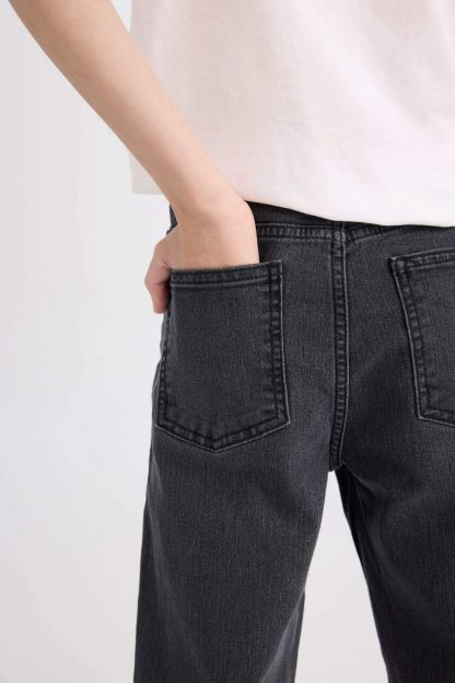 شلوار جین پسرانه خاکستری تیره دفکتو