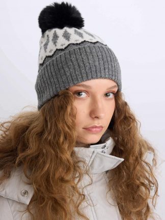 کلاه بافت زنانه مشکی دفکتو