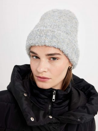 کلاه بافت زنانه آبی دفکتو