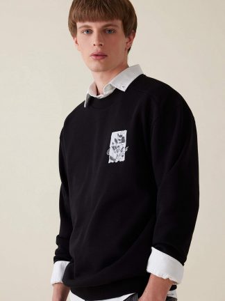 سویشرت مردانه مشکی دفکتو