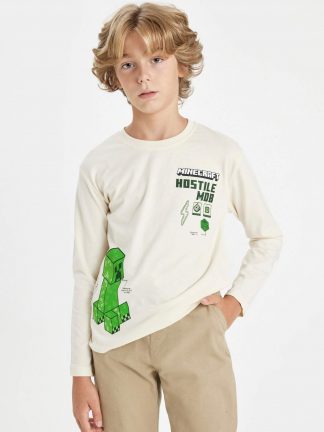 تی شرت پسرانه بژ دفکتو