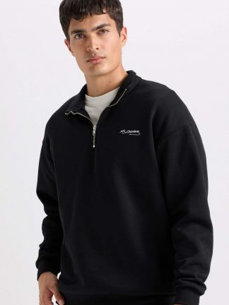 سویشرت مردانه مشکی دفکتو