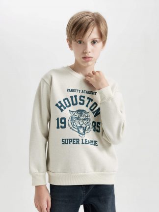 سویشرت پسرانه بژ دفکتو