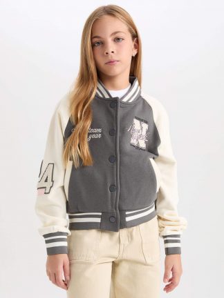 سویشرت دخترانه خاکستری تیره دفکتو