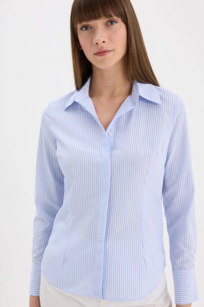 شومیز زنانه آبی دفکتو