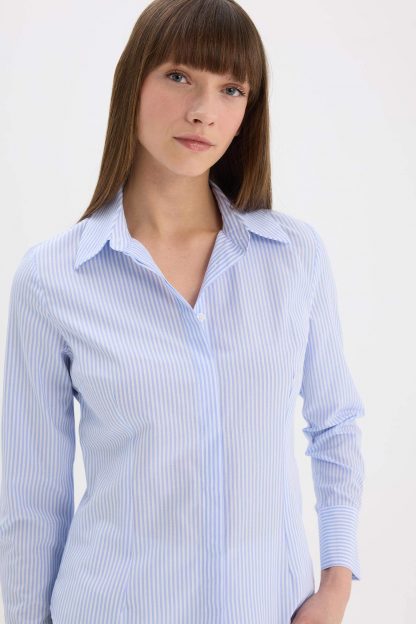 شومیز زنانه آبی دفکتو