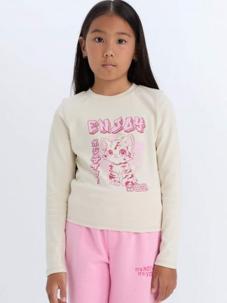 تی شرت آستین بلند دخترانه دفکتو