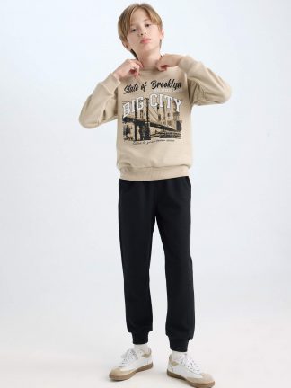 ست لباس راحتی پسرانه بژ دفکتو