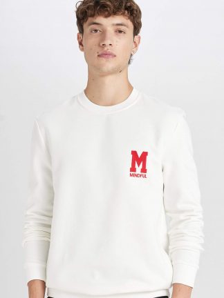 سویشرت مردانه سفید دفکتو