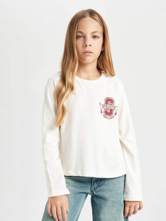 تی شرت آستین بلند دخترانه دفکتو