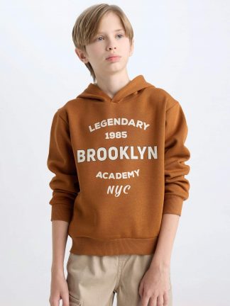 هودی پسرانه قهوه ای دفکتو