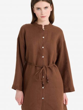 تونیک زنانه قهوه ای دفکتو