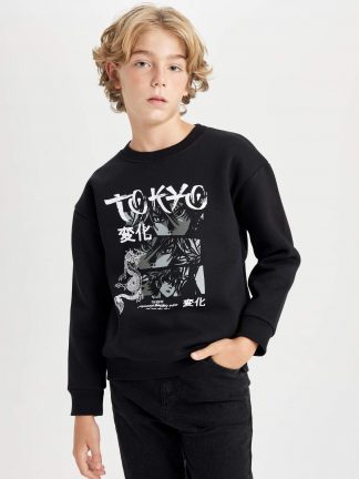 سویشرت پسرانه مشکی دفکتو