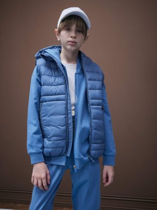 جلیقه ورزشی پسرانه نیلی تیره دفکتو