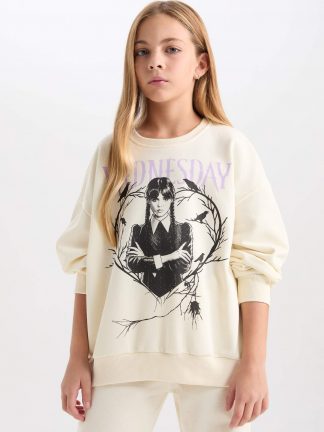 سویشرت دخترانه بژ دفکتو