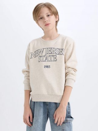 سویشرت پسرانه بژ دفکتو